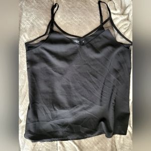 ^ Tecrew‎ Black Sheer Neck Line Club Going Out Party Cami Size Medium